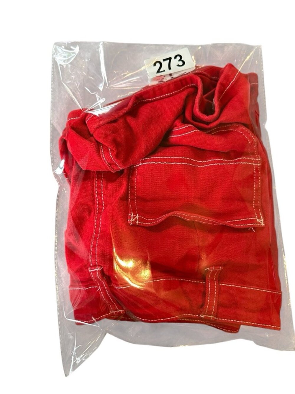 Dickies Red Denim Micro Shorts Women 11/30 Streetwear Utility Y2K Mini Nautical - Picture 7 of 7